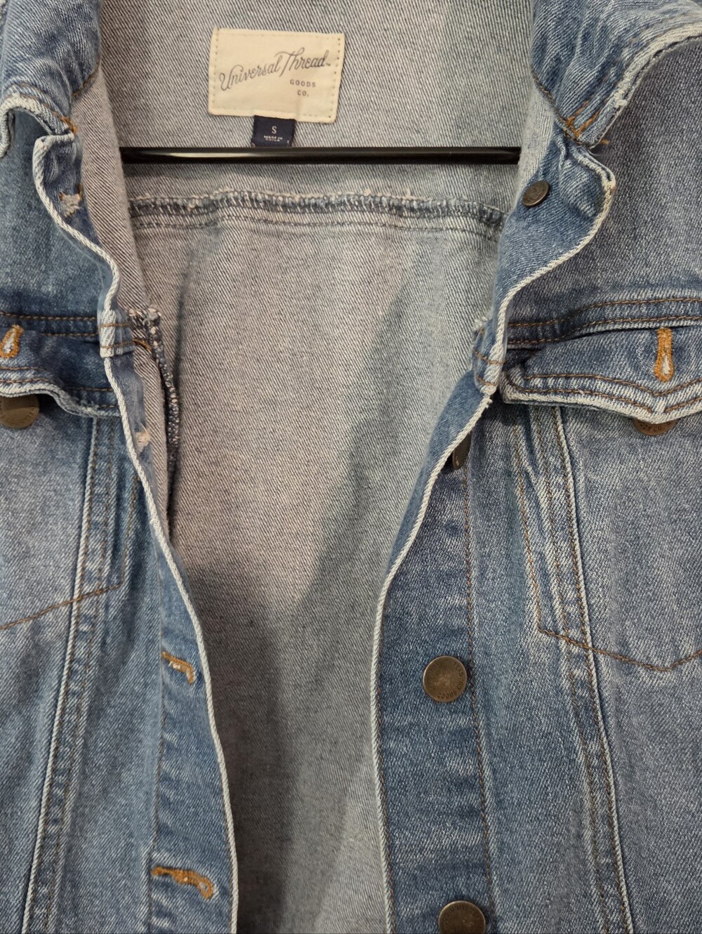 Universal Thread Light Blue Denim Jacket with Button Front Size Small - Picture 5 of 10